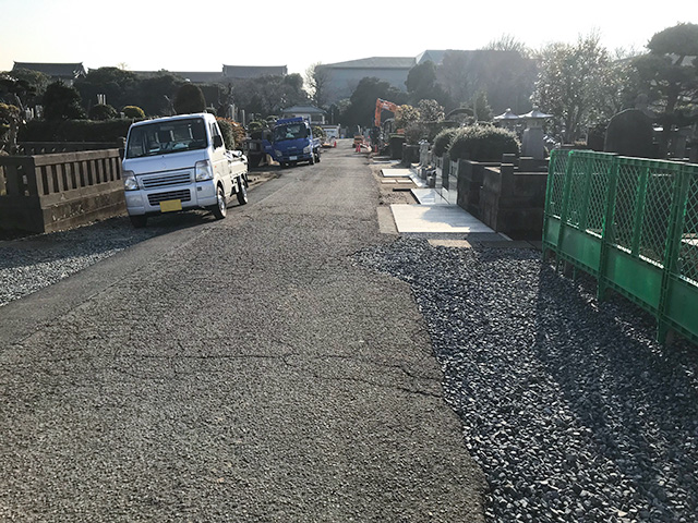 （仮称）寛永寺霊園参道舗装工事 施工前